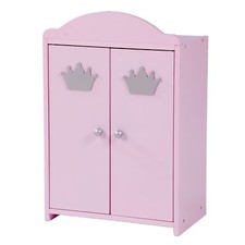 Puppenkleiderschrank 2-türig aus Puppenmöbelserie „Prinzessin Sophie“ Puppenk...