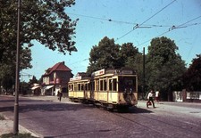 Originaldia Straßenbahn Berlin ,Wagen 3408/3497, Berlin Rudow, 05.06.1966