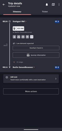 Ice zugticket von stuttgart - ice,