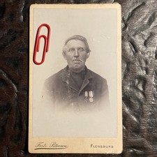 Flensburg Orden Ehrenzeichen Bursche Soldat 11x7 Original Kabinett Foto 1.WK