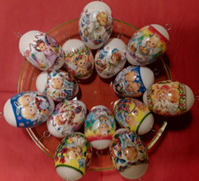 Osterdekoration - 14 Ostereier für Innen und Außen - Kunststoff-NR 8 - Engel