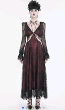 Devil Fashion Black and Red Vintage Sexy Gothic Lace Long Sleeve    Darkincloset