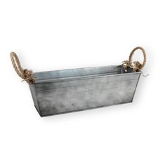 Pflanztopf Pflanzgefäß Zinktopf Vintage Recta 44 cm Blumentopf Metall Übertopf