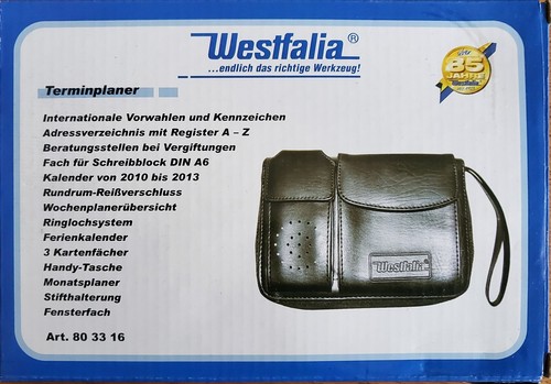 Terminplaner wetfalia schwarz - terminplaner,
