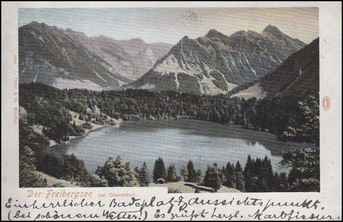 Ansichtskarte der freibergsee - ansichtskarte,