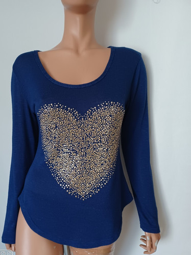 Apricot shirt glitzer langarm - apricot,