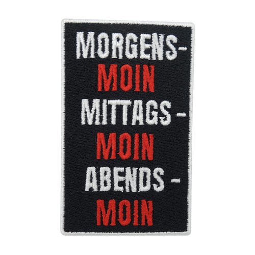 Lustiger moin patch hamburg - moin,