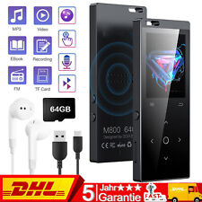 MP3 Player Bluetooth Sport MusikPlayer 64GB HiFi Video,Radio,Aufnahme MP4 Player