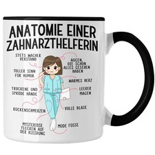 Trendation - Zahnarzthelferin Tasse Geschenk Lustig Zahnarzt Damen Kollegin Gesc