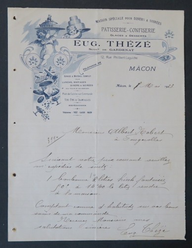 Rechnung 1923 thézé macon - 1923,