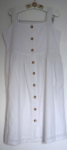 Weißes trägerkleid - weißes, trägerkleid/