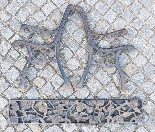 Alte gartenbank gusseisen - alte,