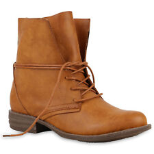 Klassische Damen Stiefeletten Worker Boots Weitschaft Schuhe 99688 New Look