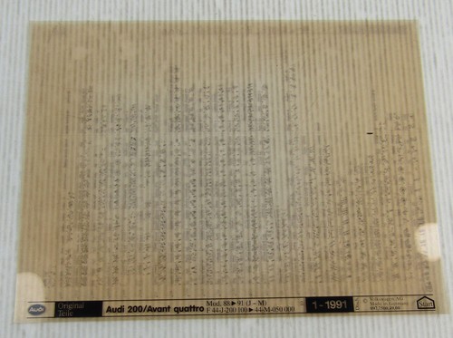Audi 200 typ avant quattro - 200,