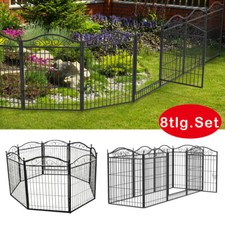 8x Zierzaun Ziergitter Maschendrahtzaun Drahtzaun Gitter Vorgartenzaun 80x63cm 