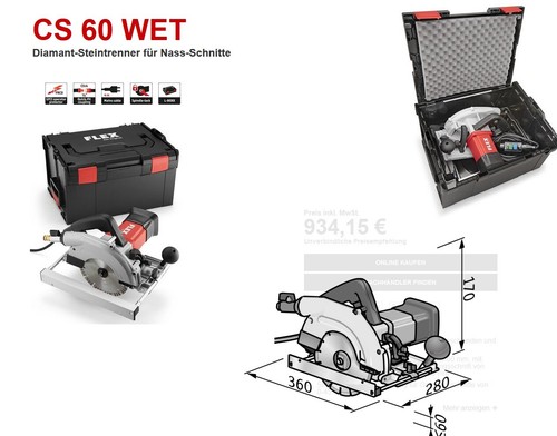Flex steinsäge 60 wet - steinsäge,
