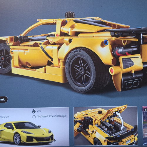 Lego technic gelber - gelber, sportwagen