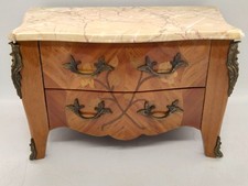 Modellkommode Louis Seize Stil Miniatur Modell Kommode Louis XV mit Marmorplatte