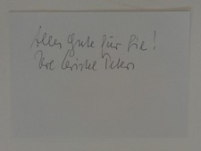 Christel Peters -  - original Autogramm - ca. 10x15cm - Schriftstück