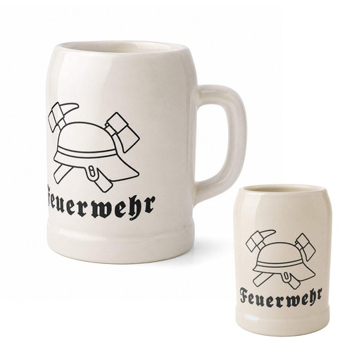Feuerwehr bierkrug 500ml - feuerwehr,
