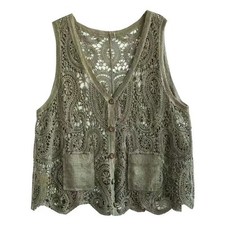 Damen Retro Häkelweste