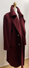 ESCADA Vintage Mantel Military Bordeaux Weinrot Dunkelrot 100% Wolle 38 40 M L