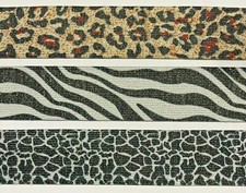 Gummiband Glitzer Zebra Giraffe Jaguar 35 mm Animal Print Gummi Band Leopard