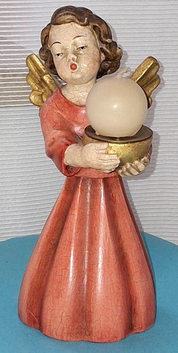 Holzfigur geschnitzt leuchter - holzfigur,
