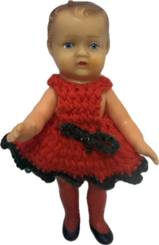Vintage alte puppe aus gummi - alte,