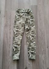 Mädchen Thermo Leggings Gr. 128 khaki Teddyfleece