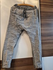Baggyhose Waschleder Imitat Gr