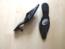 Sergio Rossi by Gucci Leder Pantoletten Sandaletten Gr. 38,5 in Schwarz