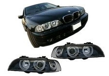 Angel Eyes Scheinwerfer für BMW 5er E39 96-03 Facelift Schwarz Chrom Edition