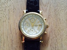 Jacques Cantani Herren Chronograph HQ Modell Prinzeps JC-220 Stylisch Neu IP Gold