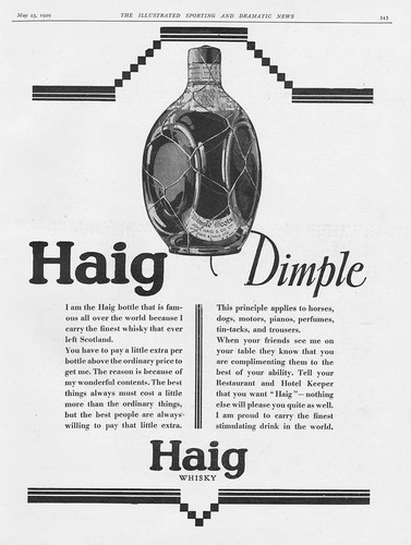 Haig whisky grübchenflasche - haig,