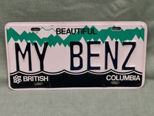 NUMMERNSCHILD KANADA BRITISH COLUMBIA "MY BENZ" VANITY