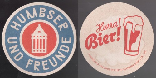 Alter bierdeckel humbser - bierdeckel, &