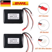 2S 7,4V Lipo Akkus 4000mAh JST