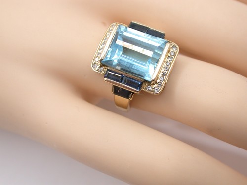 Edler ring mit blautopas - mit,