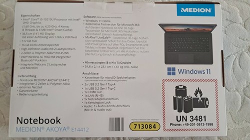 Medion akoya e14412 notebook - medion,