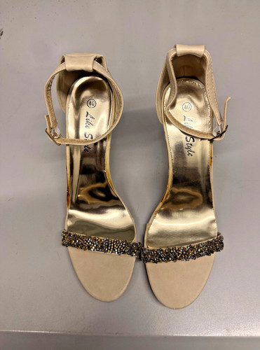 Sandalette high heel beige mit - sandalette,