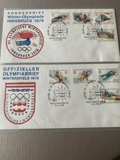 Top !  2 tolle Ersttagsbriefe Österreich Olympische Spiele 1976 Innsbruck