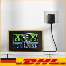 Digitale Wecker Wetterstation Funk Mit Farbdisplay Thermometer Innen-Außensensor