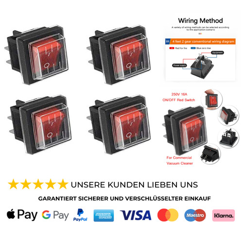 Wippschalter stück rot - wippschalter,