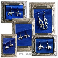 OHRRINGE HÄNGER NASHORN ZEBRA