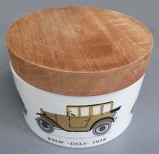 Porzellan Holz Deckel Dose