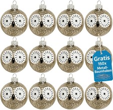 Weihnachtskugeln Silber 12er