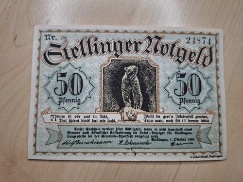 Notgeld pfennig stellingen - pfennig,