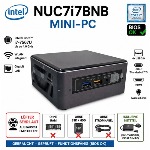 Intel nuc7i7bnb mini - mini-pc, |