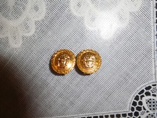 GIANNI VERSACE EDLE DESIGNER VINTAGE OHRCLIPS GOLDFARBEND ORIGINAL